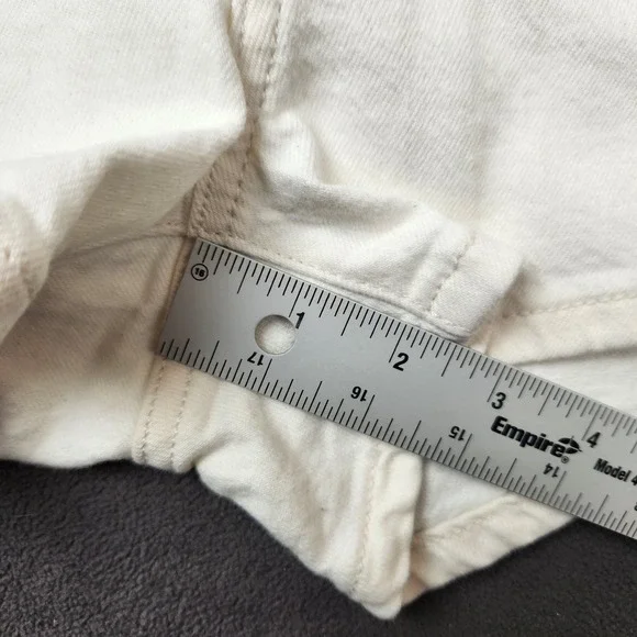 Levis 501 Shorts Womens 33 White Original Fit High Rise Button Fly Denim - Picture 10 of 11